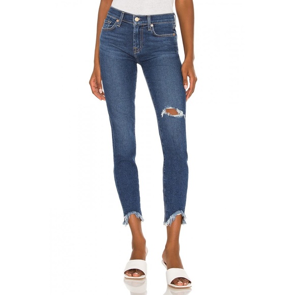 for all mankind luxe vintage ankle skinny wave hem jean